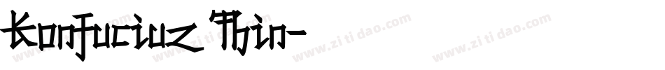 Konfuciuz Thin字体转换